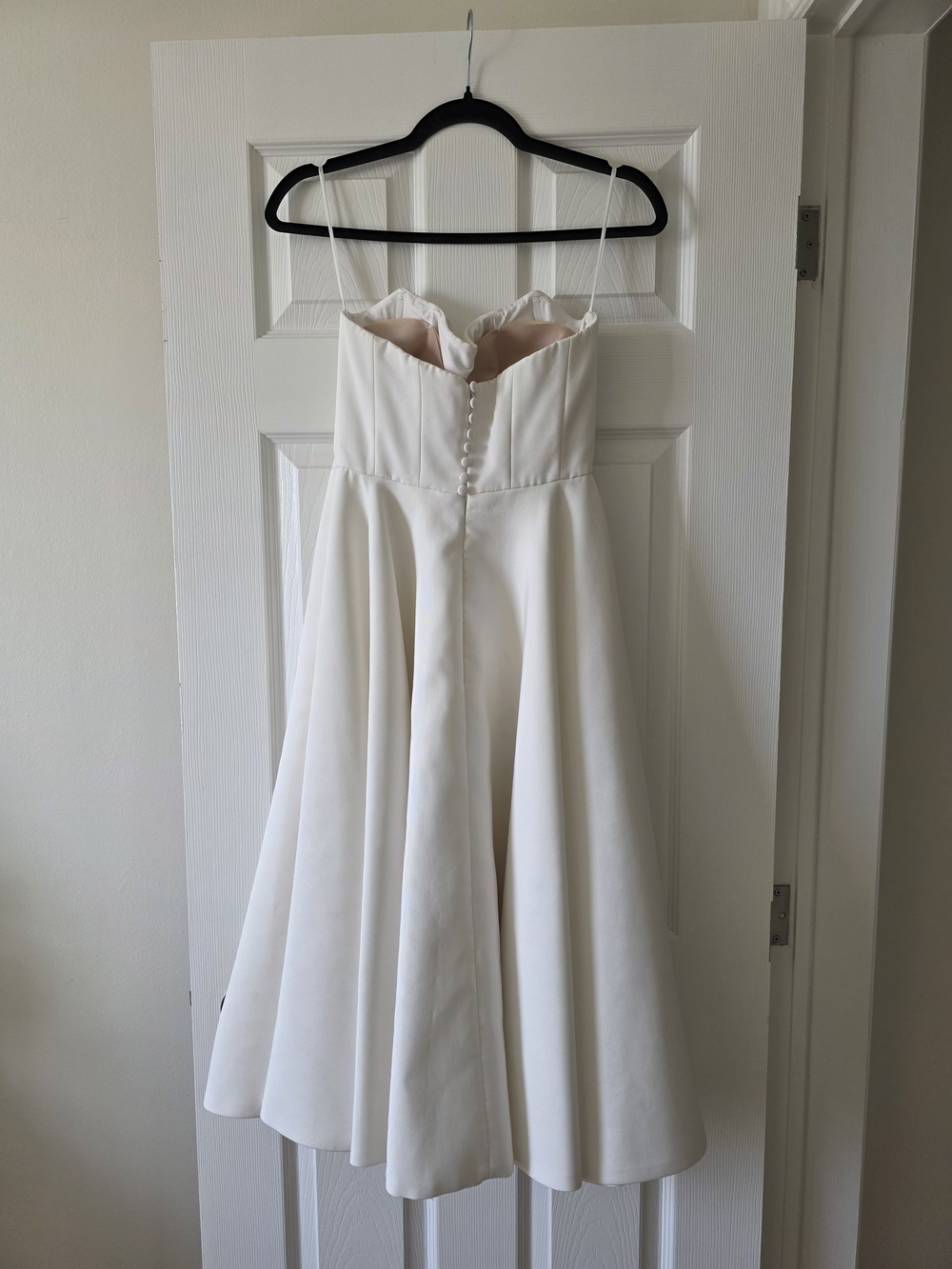 Jenny Yoo Ivory Strapless Tea-Length Wedding Dress - Picture 4 of 7